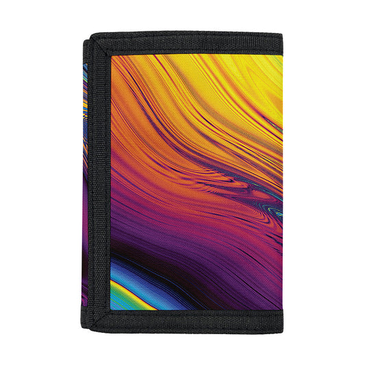 Psychedelic Trippy Fractal Print Trifold Wallet