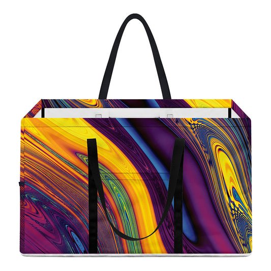Psychedelic Trippy Fractal Print Utility Tote Bag