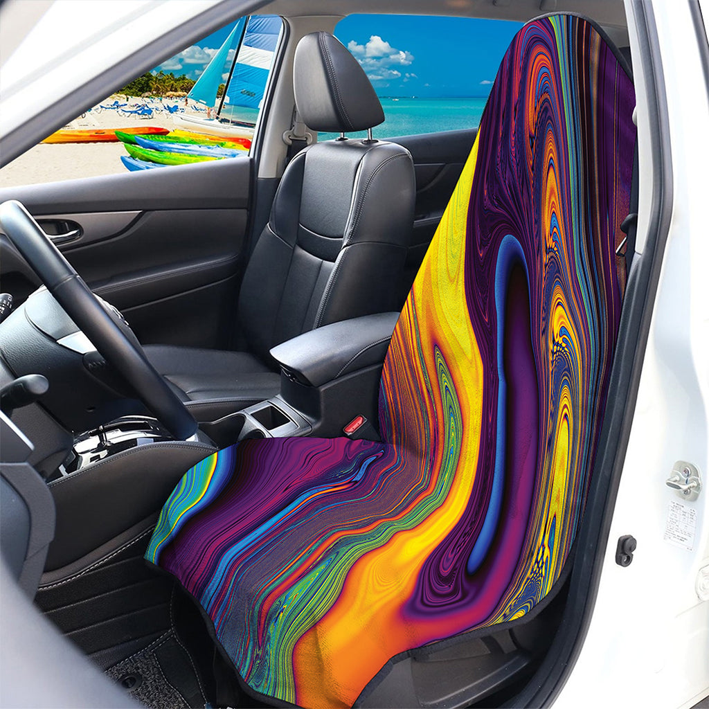 Psychedelic Trippy Fractal Print Waterproof Car Seat Cover