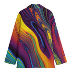 Psychedelic Trippy Fractal Print Women's Blazer
