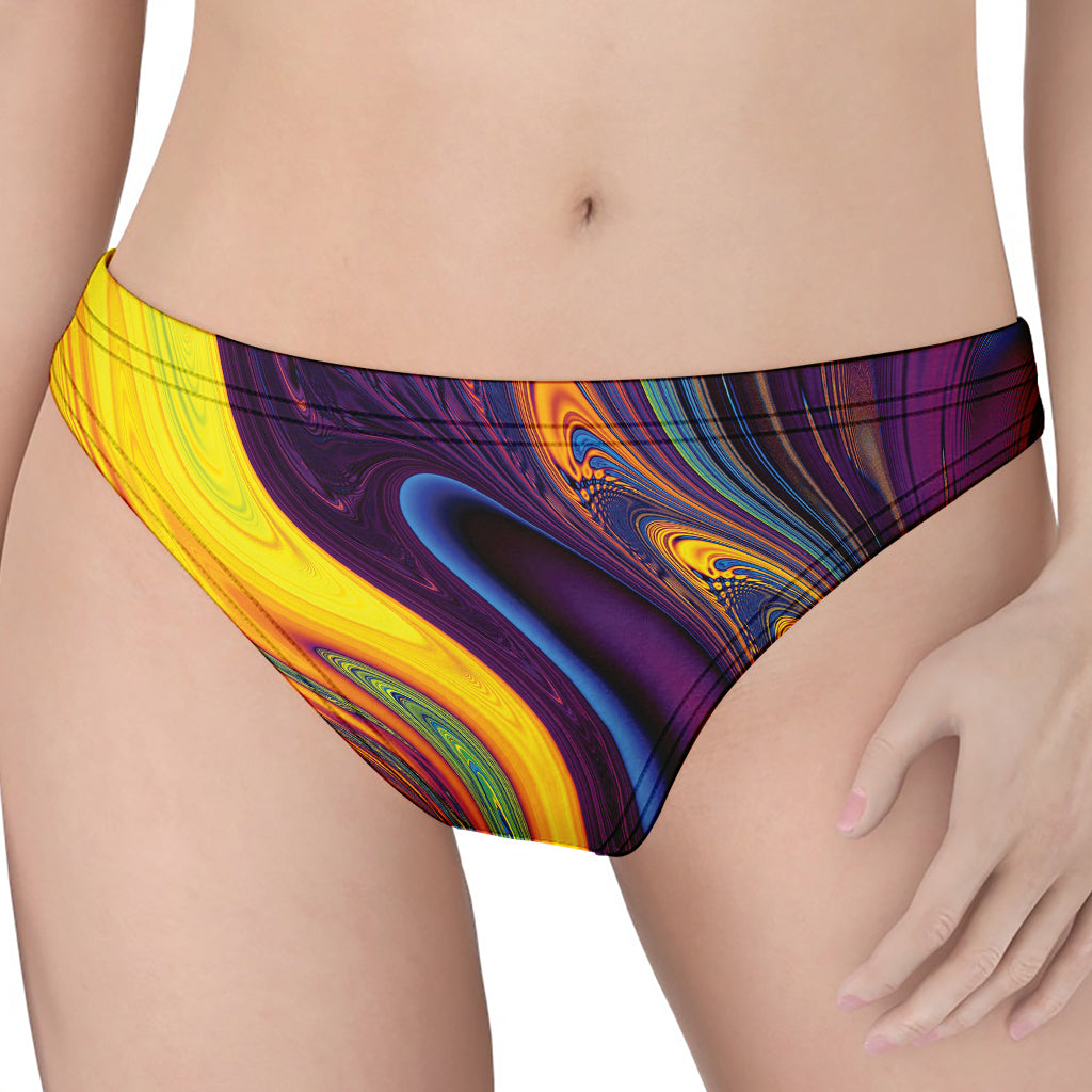 Psychedelic Trippy Fractal Print Women's Thong