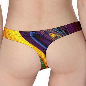 Psychedelic Trippy Fractal Print Women's Thong