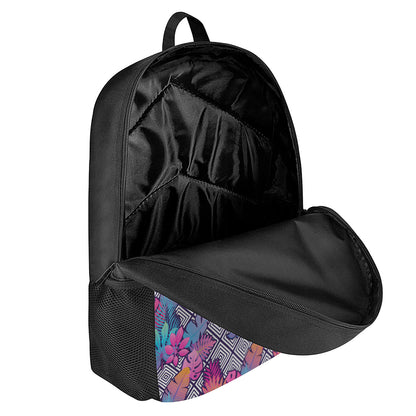 Psychedelic Tropical Aloha Pattern Print 17 Inch Backpack