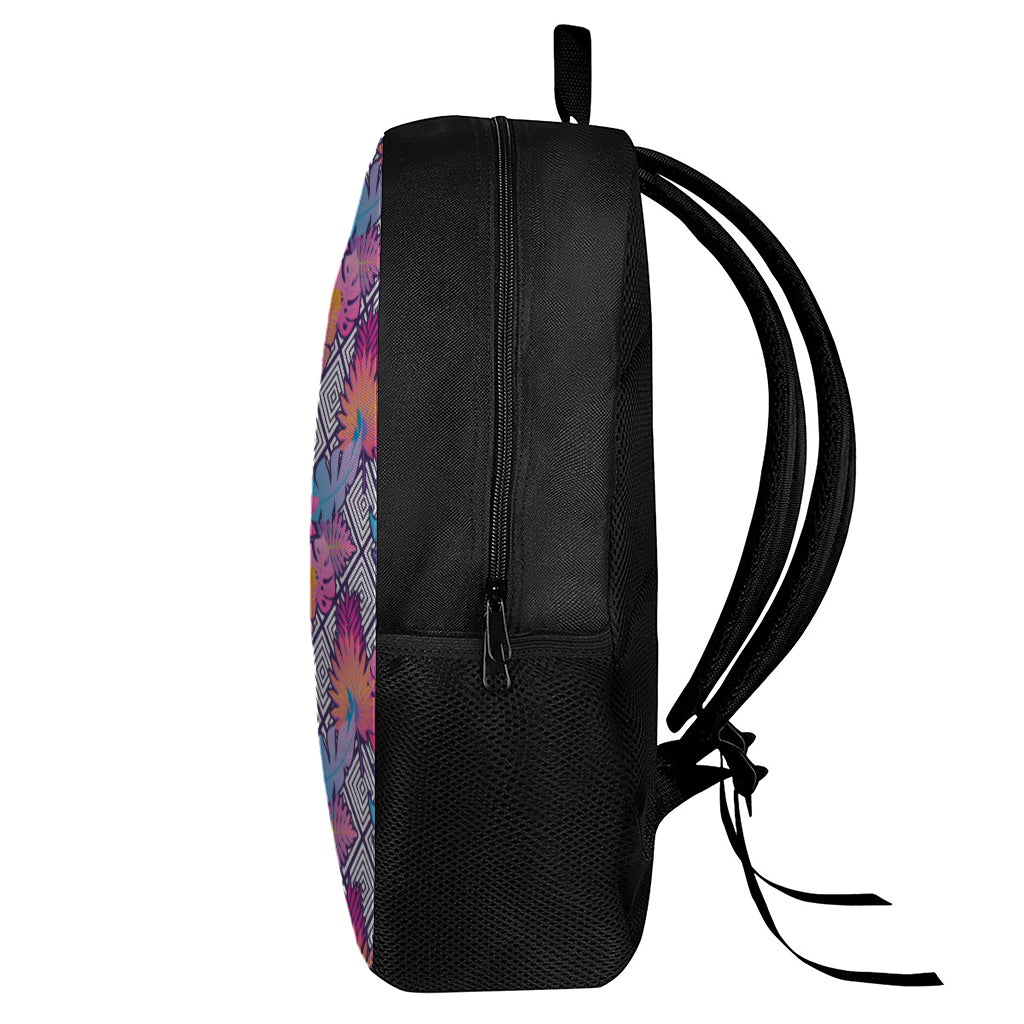 Psychedelic Tropical Aloha Pattern Print 17 Inch Backpack