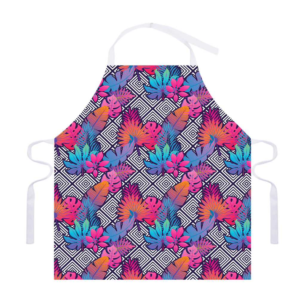 Psychedelic Tropical Aloha Pattern Print Adjustable Apron