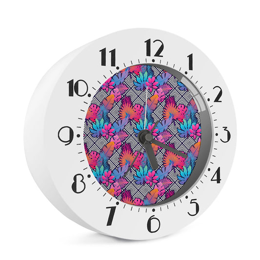 Psychedelic Tropical Aloha Pattern Print Alarm Clock