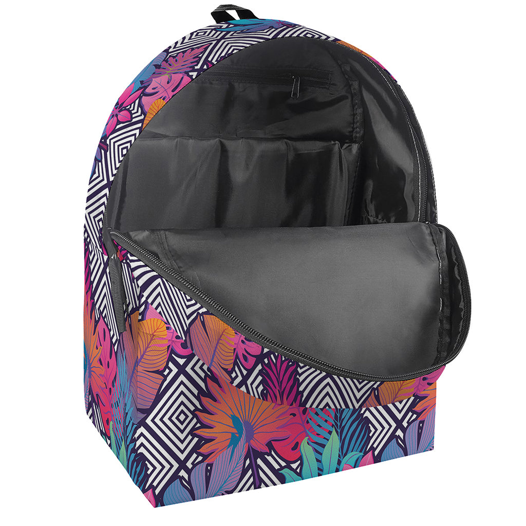 Psychedelic Tropical Aloha Pattern Print Backpack