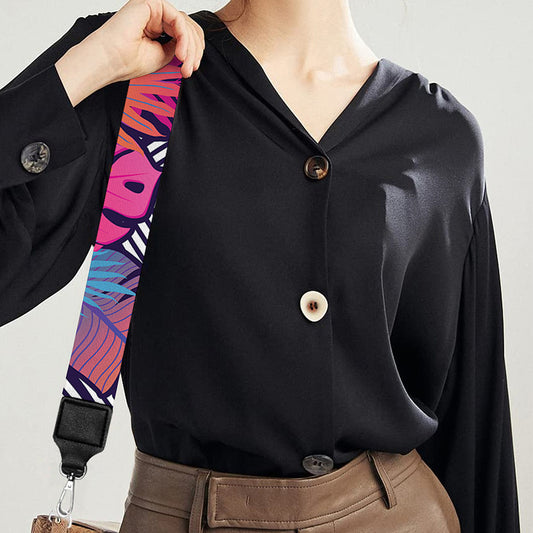Psychedelic Tropical Aloha Pattern Print Bag Strap