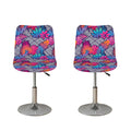 Psychedelic Tropical Aloha Pattern Print Bar Stool Covers