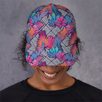 Psychedelic Tropical Aloha Pattern Print Baseball Cap