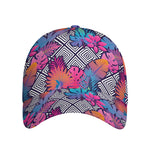 Psychedelic Tropical Aloha Pattern Print Baseball Cap
