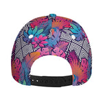 Psychedelic Tropical Aloha Pattern Print Baseball Cap