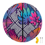 Psychedelic Tropical Aloha Pattern Print Basketball
