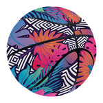 Psychedelic Tropical Aloha Pattern Print Basketball