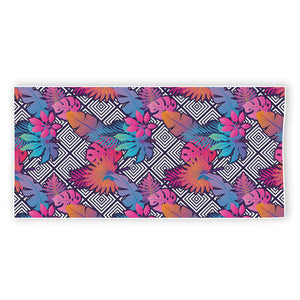 Psychedelic Tropical Aloha Pattern Print Beach Towel