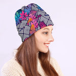 Psychedelic Tropical Aloha Pattern Print Beanie