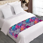 Psychedelic Tropical Aloha Pattern Print Bed Runner
