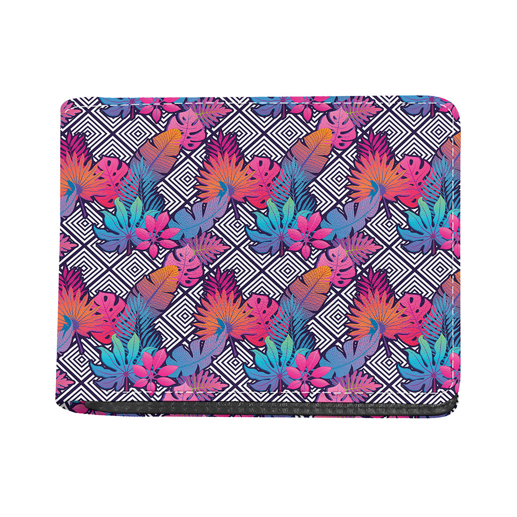 Psychedelic Tropical Aloha Pattern Print Bifold Wallet