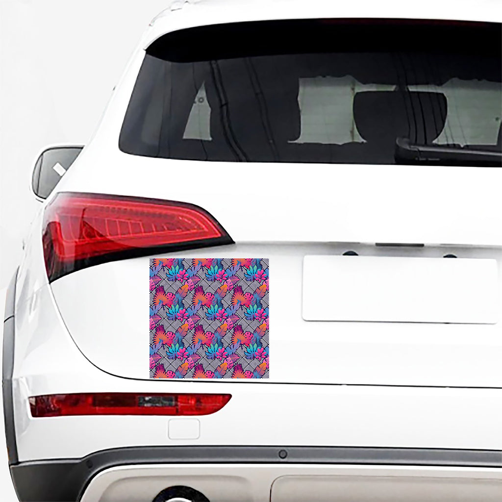 Psychedelic Tropical Aloha Pattern Print Car Sticker