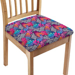 Psychedelic Tropical Aloha Pattern Print Chair Cushion Cover