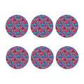 Psychedelic Tropical Aloha Pattern Print Coaster Set
