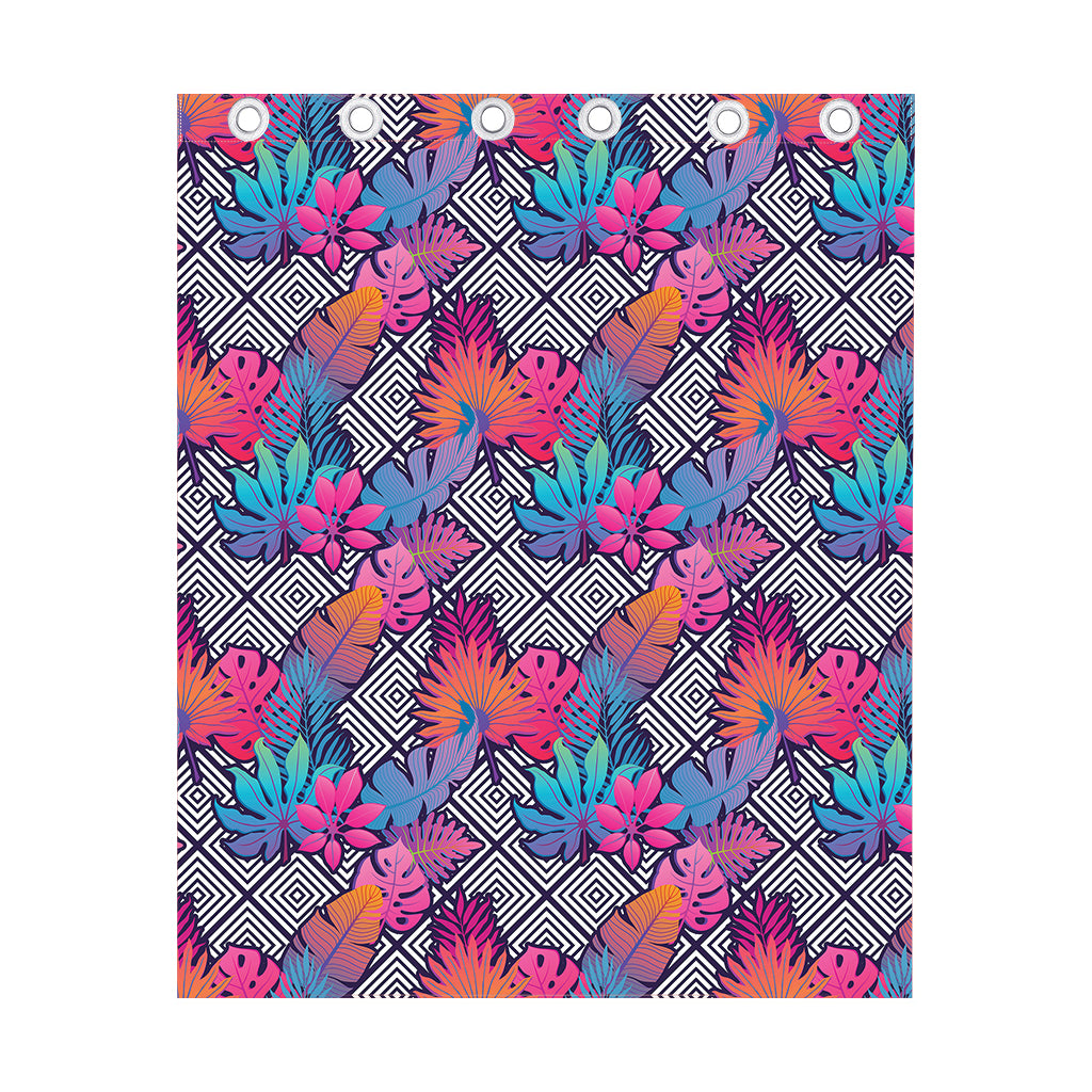 Psychedelic Tropical Aloha Pattern Print Curtain