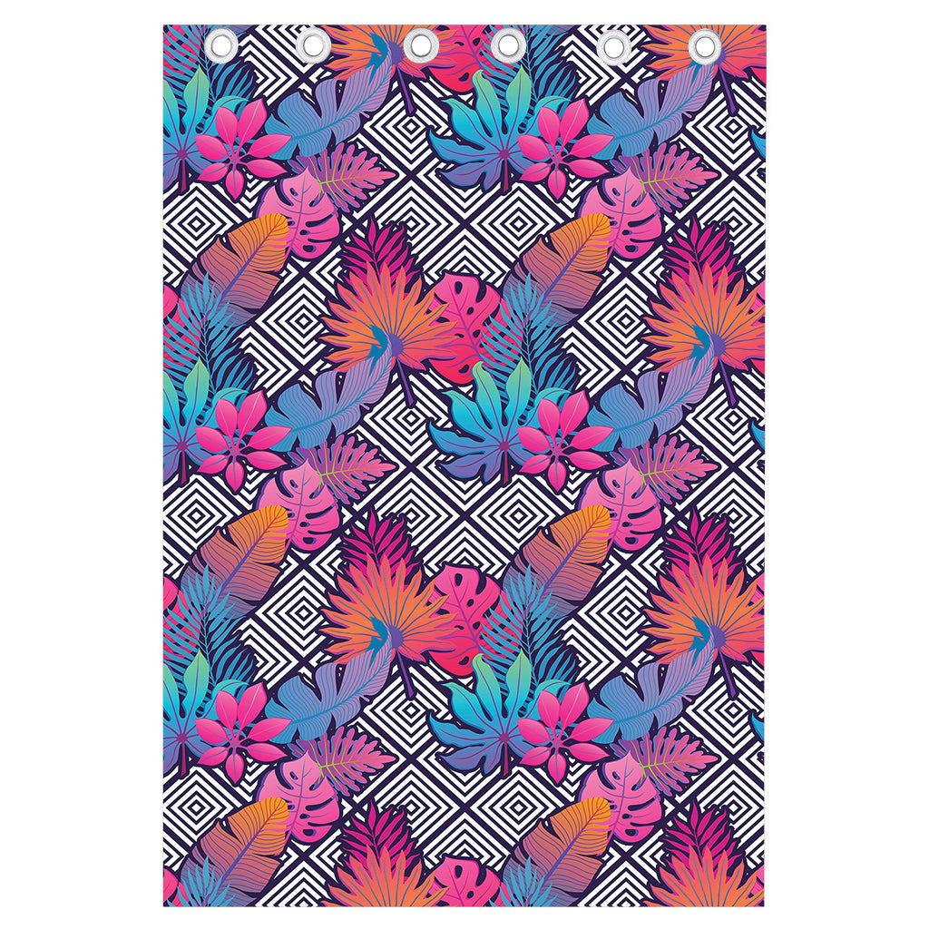 Psychedelic Tropical Aloha Pattern Print Curtain