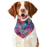 Psychedelic Tropical Aloha Pattern Print Dog Bandana