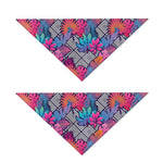 Psychedelic Tropical Aloha Pattern Print Dog Bandana