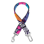 Psychedelic Tropical Aloha Pattern Print Dog Seat Belt