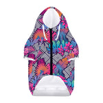 Psychedelic Tropical Aloha Pattern Print Dog Zip Up Hoodie