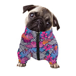Psychedelic Tropical Aloha Pattern Print Dog Zip Up Jacket