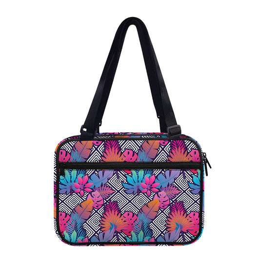 Psychedelic Tropical Aloha Pattern Print Double Strap Bible Bag