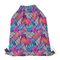 Psychedelic Tropical Aloha Pattern Print Drawstring Bag