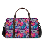 Psychedelic Tropical Aloha Pattern Print Duffle Bag