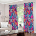Psychedelic Tropical Aloha Pattern Print Extra Wide Grommet Curtains