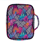 Psychedelic Tropical Aloha Pattern Print Front Pocket Bible Bag