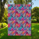 Psychedelic Tropical Aloha Pattern Print Garden Flag