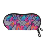 Psychedelic Tropical Aloha Pattern Print Glasses Case