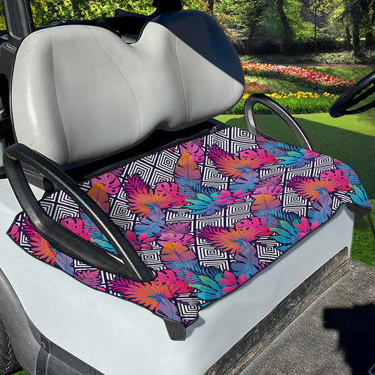 Psychedelic Tropical Aloha Pattern Print Golf Cart Seat Cover