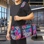 Psychedelic Tropical Aloha Pattern Print Gym Bag