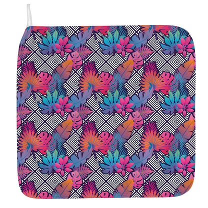 Psychedelic Tropical Aloha Pattern Print Hand Towel