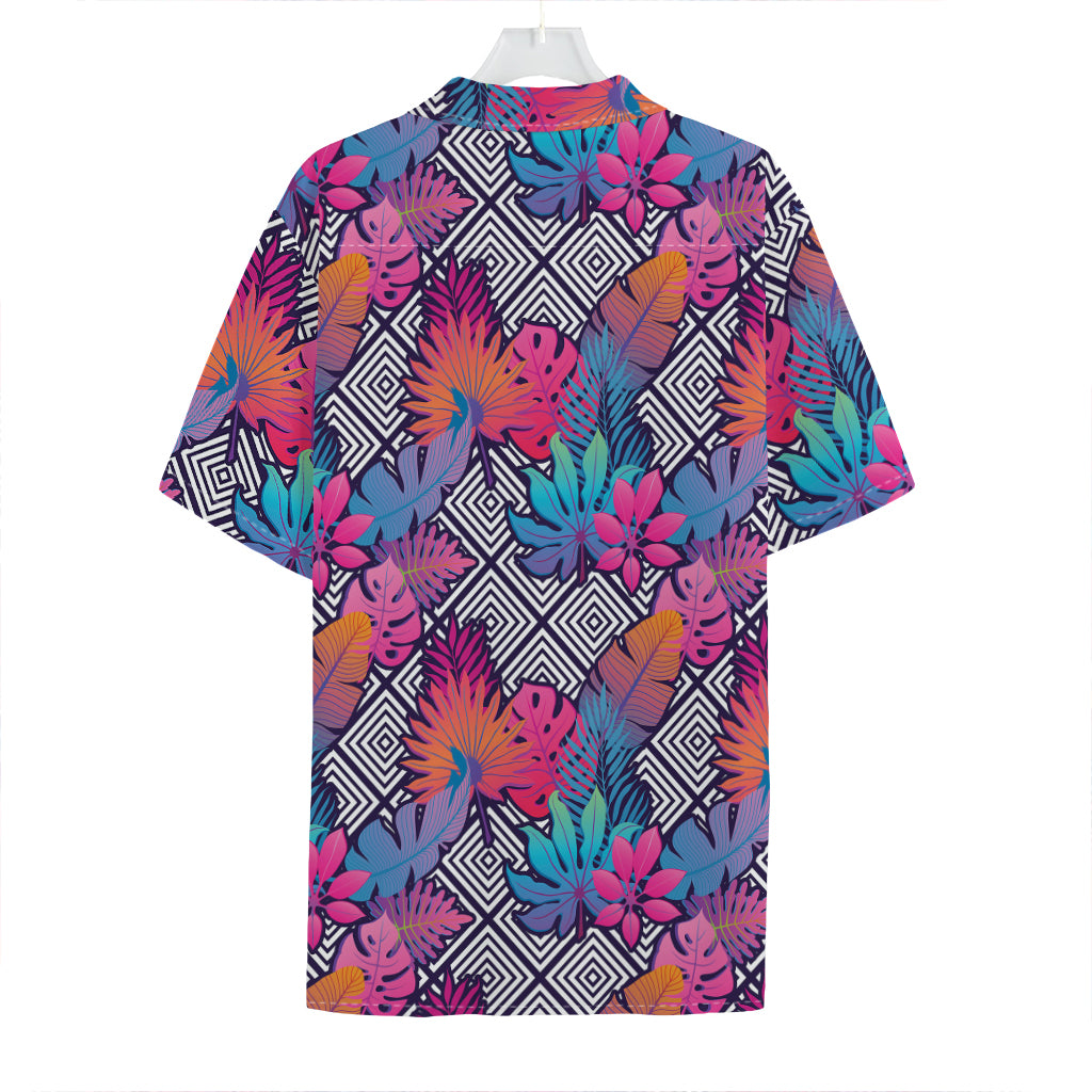 Psychedelic Tropical Aloha Pattern Print Hawaiian Shirt