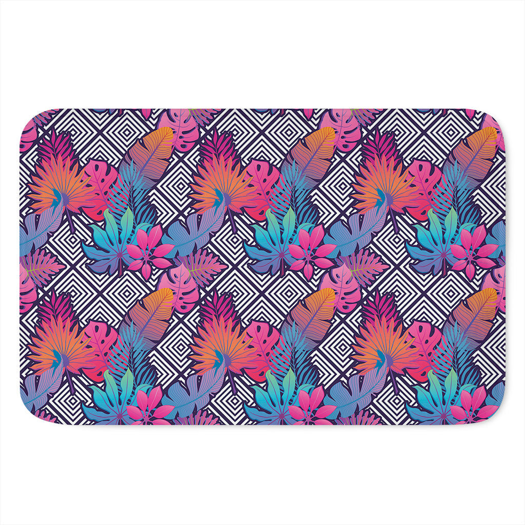 Psychedelic Tropical Aloha Pattern Print Indoor Door Mat