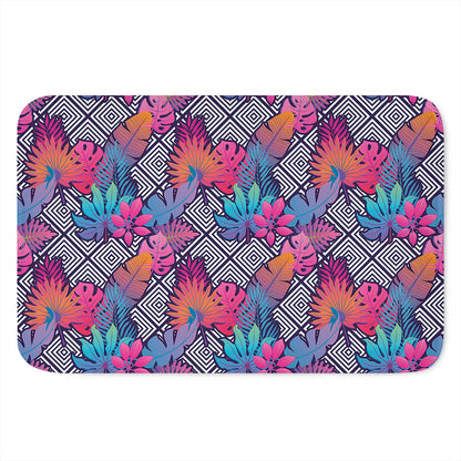 Psychedelic Tropical Aloha Pattern Print Indoor Door Mat