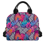 Psychedelic Tropical Aloha Pattern Print Insulated Lunch Bag