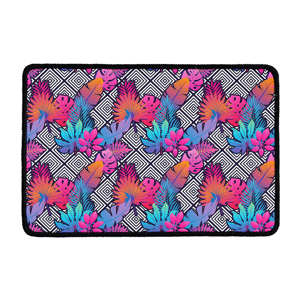 Psychedelic Tropical Aloha Pattern Print Kitchen Mat