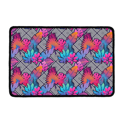 Psychedelic Tropical Aloha Pattern Print Kitchen Mat
