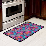 Psychedelic Tropical Aloha Pattern Print Kitchen Mat