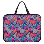 Psychedelic Tropical Aloha Pattern Print Laptop Sleeve With Handle